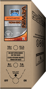 BEL-RAY 301390150033 V-Twin Synthetic 4-Stroke Engine Oil - 10W-50 6 U.S. gal. Bag-In-Box