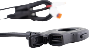 KOSO NORTH AMERICA KB011100 Heated Grip Thumb Switch - USB-A Charger Black