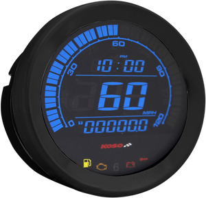KOSO NORTH AMERICA BA051010 Replacement Gauge - Black