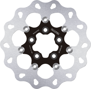 GALFER DF724FLW Brake Rotor - Rear - Black Carrier - Rear Black Carrier