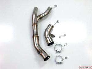 M4 YA-CEKR107 CATALYZER CAT DELETE LINK MID PIPE YZF-R1 R1 07-08