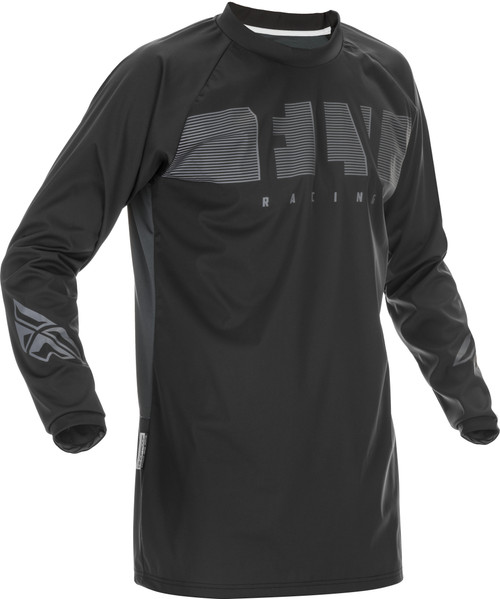 FLY RACING 370-8010L WINDPROOF JERSEY BLACK/GREY LG