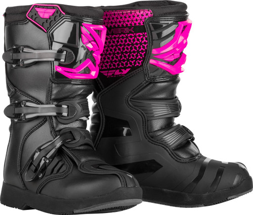 FLY RACING 364-67905 YOUTH MAVERIK BOOTS PINK/BLACK SZ 05