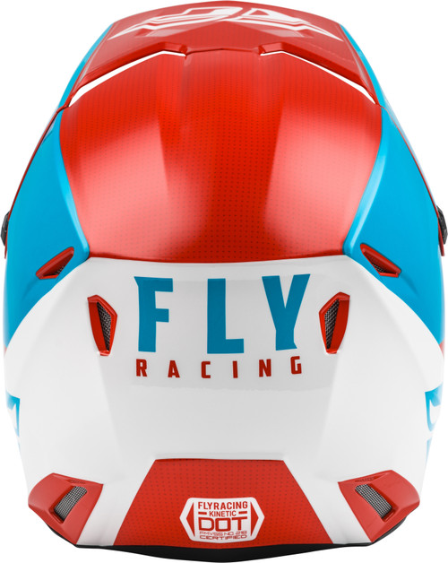 FLY RACING 73-8632L KINETIC STRAIGHT EDGE HELMET RED/WHITE/BLUE LG