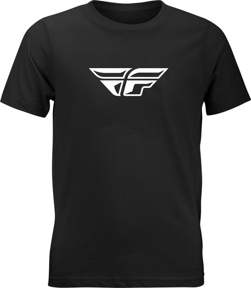 FLY RACING 352-0667YL YOUTH FLY F-WING TEE BLACK YL