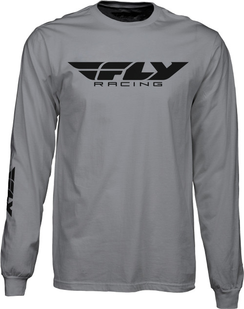 FLY RACING 352-4146S FLY CORPORATE L/S TEE GREY SM