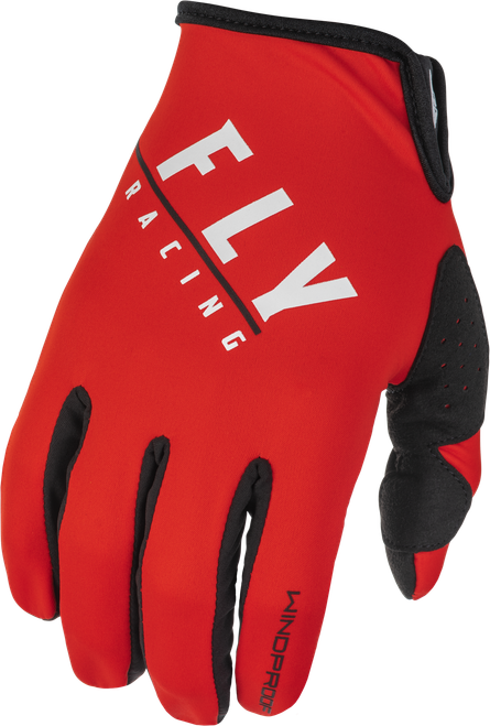 FLY RACING 371-14313 WINDPROOF GLOVES BLACK/RED SZ 13