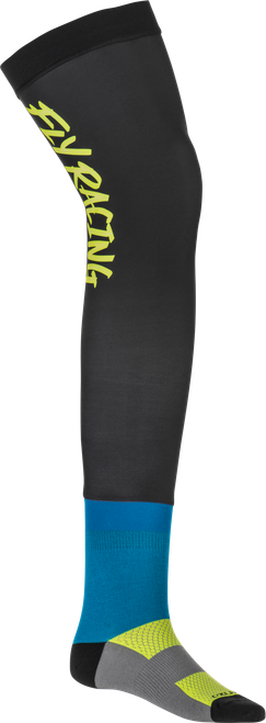 FLY RACING 350-0448S KNEE BRACE SOCKS HI-VIS/BLACK/BLUE SM/MD