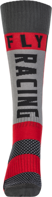 FLY RACING 350-0550L MX SOCKS THICK RED/GREY LG/XL