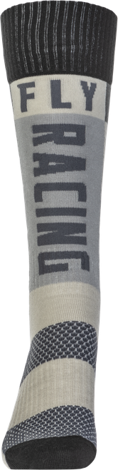 FLY RACING 350-0552L MX SOCKS THICK GREY/BLACK LG/XL