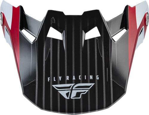 FLY RACING 73-47103L FORMULA CARBON PRIME VISOR RED/WHITE/RED CARBON XL/2X