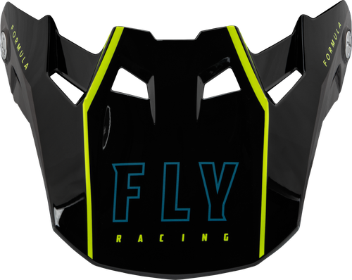 FLY RACING 73-47122S FORMULA CARBON TRACER VISOR HI-VIS/BLACK YL/SM