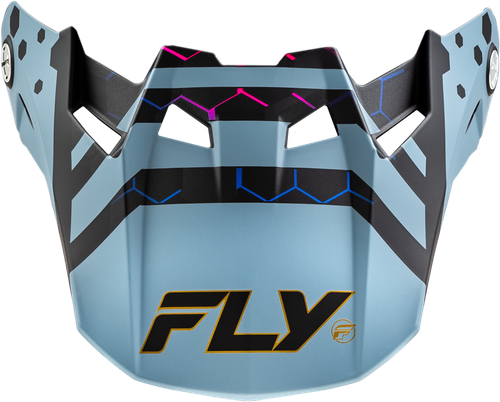 FLY RACING 73-4343 FORMULA CC TEKTONIC VISOR MATTE BLK/SLATE/BLU YL/SM