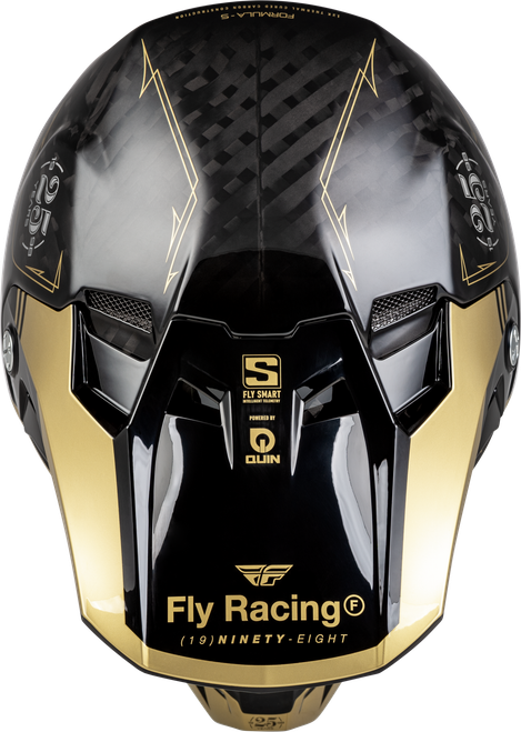 FLY RACING 73-4446YL YOUTH FORMULA S CARBON LEGACY HELMET BLACK/GOLD YL