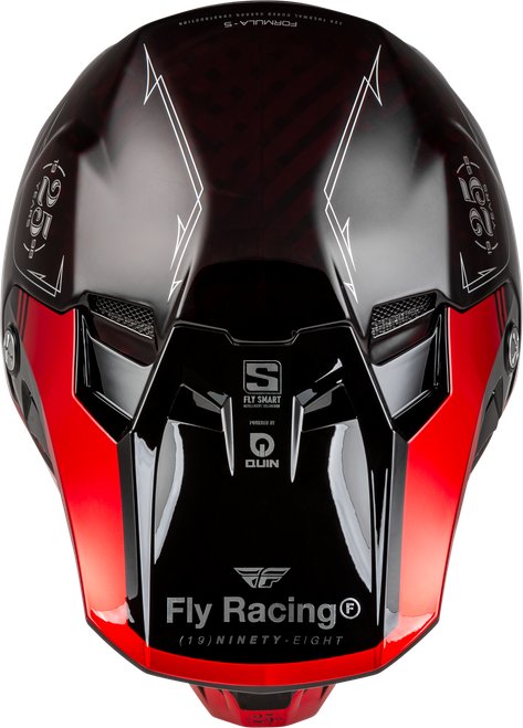 FLY RACING 73-4447YL YOUTH FORMULA S CARBON LEGACY HELMET RED CARBON/BLACK YL
