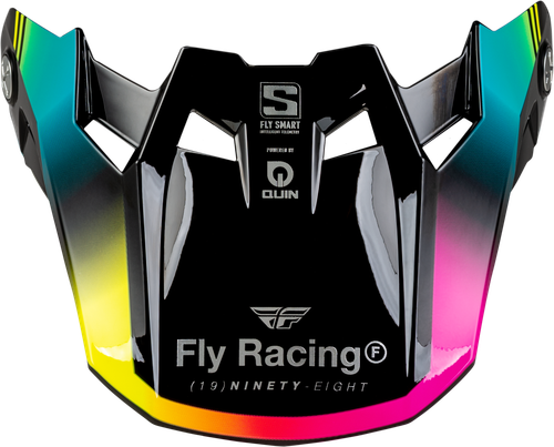 FLY RACING 73-4449 FORMULA S CARBON LEGACY VISOR BLACK/ELEC BLUE/FUSCHIA YL/SM