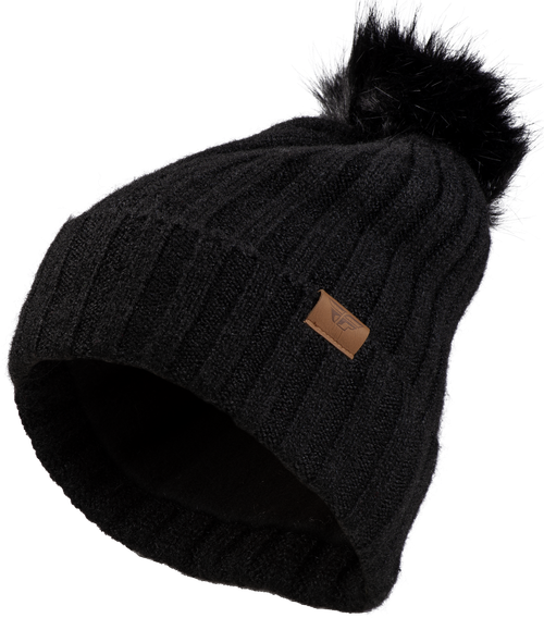 FLY RACING 22-3252 BLACK FLY WOMEN'S SNOW POM BEANIE BLACK