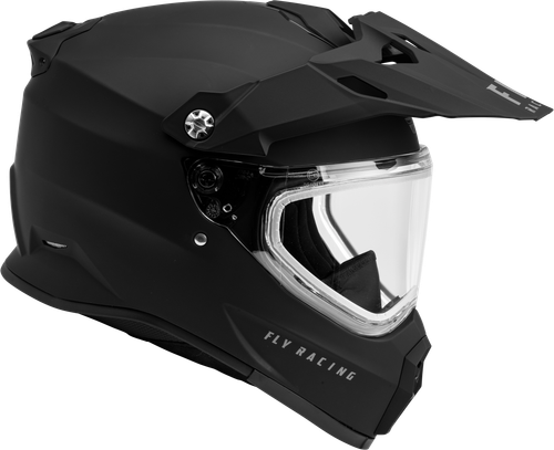 FLY RACING 73-31364XS TREKKER CW SOLID HELMET DUAL SHLD MATTE BLACK XS