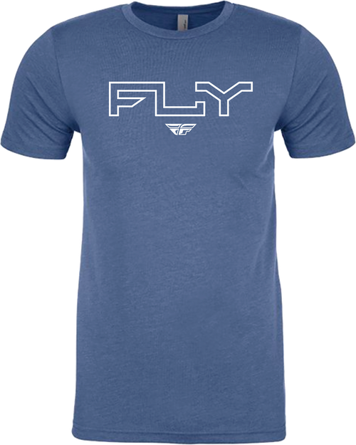 FLY RACING 354-03102X FLY EDGE TEE COOL BLUE HEATHER 2X
