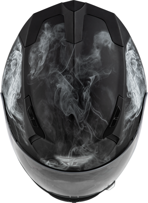 FLY RACING 73-8385M REVOLT COIL HELMET MATTE BLACK/WHITE MD