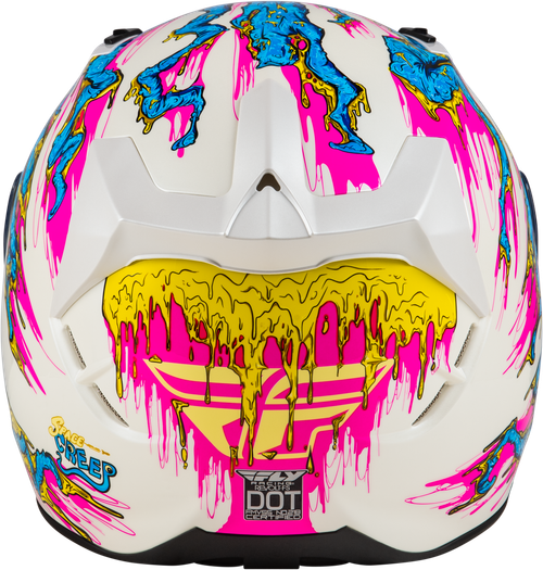 FLY RACING 73-8386S REVOLT SPACE CREEP HELMET LIGHT BLUE/WHITE/PINK SM