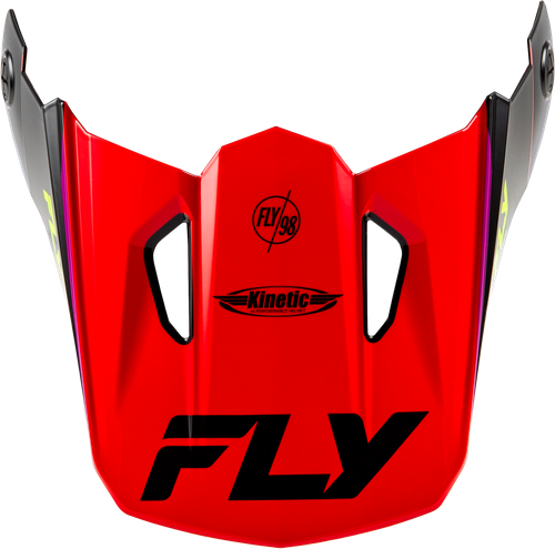 FLY RACING 73-8694 KINETIC RALLY HELMET VISOR RED/BLACK/WHITE MD/LG