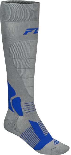 FLY RACING 350-0571S SNOW HEAVYWEIGHT WOOL SOCK GREY/BLUE SM/MD