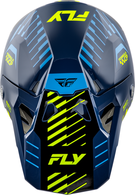 FLY RACING 73-0050X FORMULA CP SLICE HELMET NAVY/HI-VIS/WHITE XL