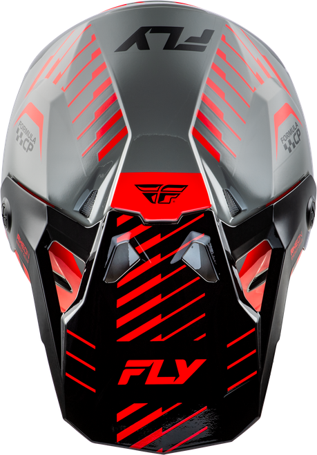FLY RACING 73-0051S FORMULA CP SLICE HELMET GREY/RED/BLACK SM