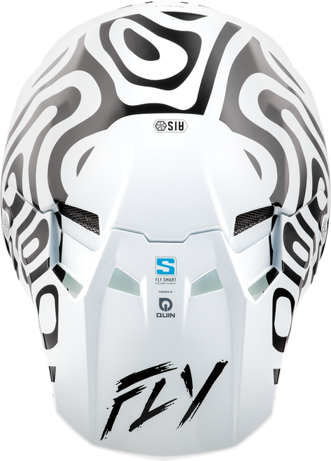 FLY RACING 73-4469YL YOUTH FORMULA S CARBON ABYSS HELMET WHITE/BLACK YL