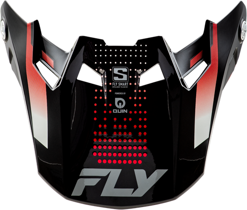 FLY RACING 73-4473 FORMULA S CARBN PROTOCOL VISOR BLACK CARBON/RED MD/LG