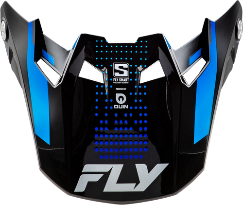 FLY RACING 73-4475 FORMULA S CARBN PROTOCOL VISOR BLACK CARBON/BLUE YL/SM