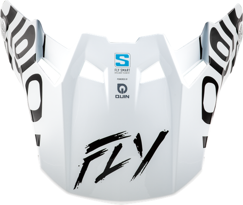 FLY RACING 73-4484 FORMULA S CARBON ABYSS VISOR WHITE/BLACK YL/SM