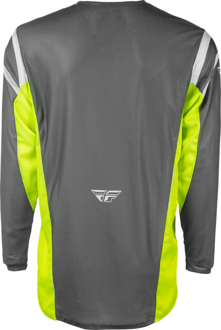 FLY RACING 379-314S KINETIC MESH CENTER JERSEY GREY/WHITE/HI-VIS SM