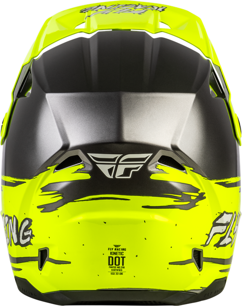 FLY RACING 73-8725YS YOUTH KINETIC SURGE HELMET GREY/HI-VIS YS