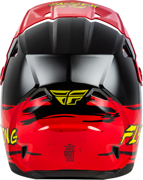 FLY RACING 73-8726YS YOUTH KINETIC SURGE HELMET BLACK/RED/YELLOW YS