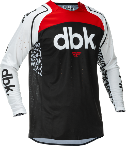 FLY RACING 379-123L EVOLUTION DST DBK JERSEY BLACK/WHITE/RED LG