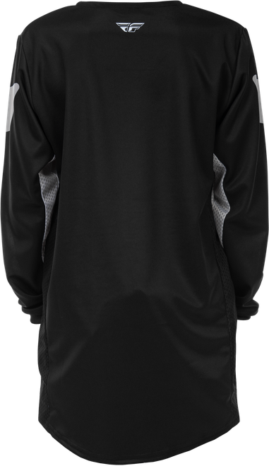 FLY RACING 379-420YXL YOUTH KINETIC JERSEY BLACK/GREY YXL