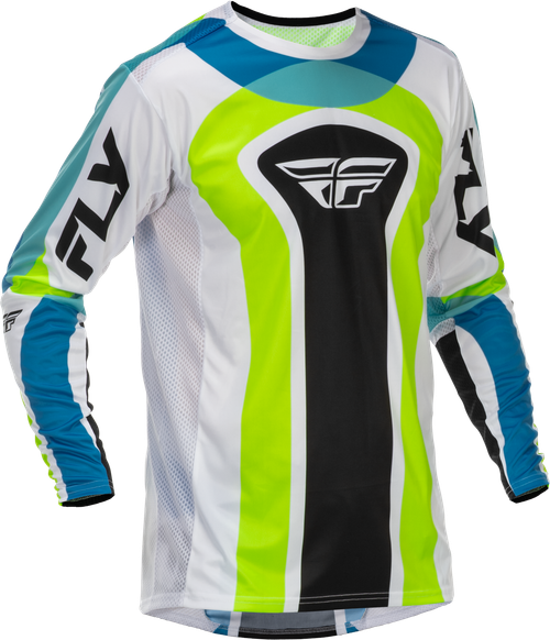 FLY RACING 379-725M LITE LE CURRENT JERSEY WHITE/LIME/BLUE MD