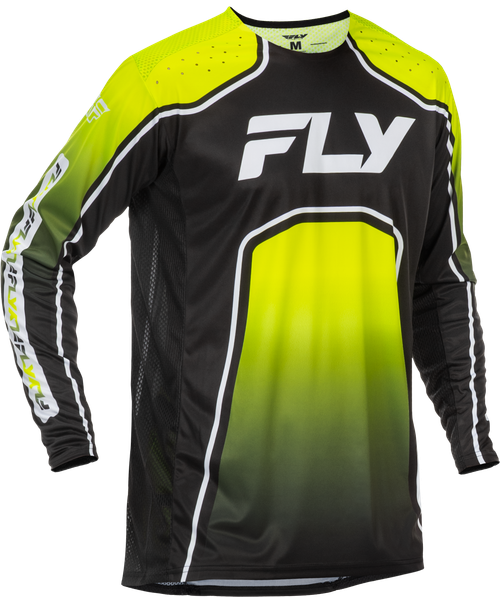 FLY RACING 379-053YXL YOUTH RAYCE BICYCLE JERSEY LIME/BLACK/WHITE YXL