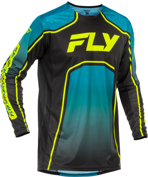FLY RACING 379-055YS YOUTH RAYCE BICYCLE JERSEY TEAL/BLACK/LIME YS