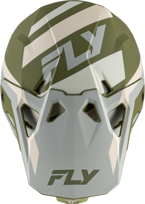 FLY RACING 73-0043YL YOUTH FORMULA CP SEAL HELMET MATTE STONE/KHAKI/OLIVE YL