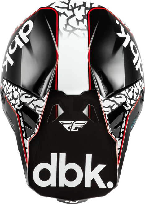 FLY RACING 73-0044YL YOUTH FORMULA CP DBK HELMET BLACK/WHITE/RED YL