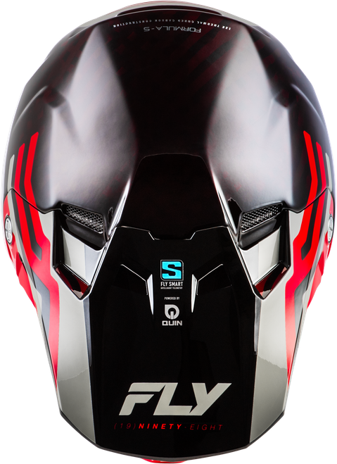 FLY RACING 73-4451X FORMULA S CARBON BYTE HELMET RED CARBON/RED/GREY XL