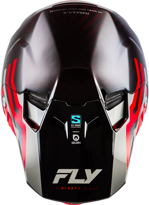 FLY RACING 73-4451XS FORMULA S CARBON BYTE HELMET RED CARBON/RED/GREY XS
