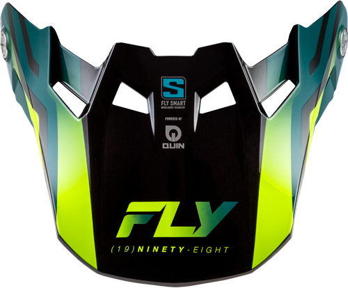 FLY RACING 73-4453VM FORMULA S CARBON BYTE VISOR BLACK CARBON/TEAL/LIME MD/LG