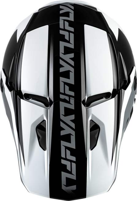 FLY RACING 73-8674S KINETIC CREST HELMET BLACK/WHITE/GREY SM