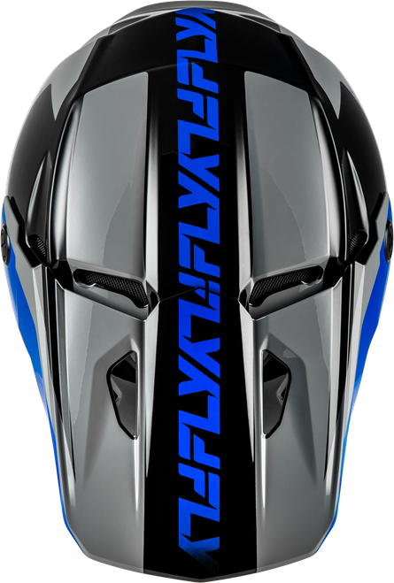 FLY RACING 73-86762X KINETIC CREST HELMET GREY/BLACK/BLUE 2X