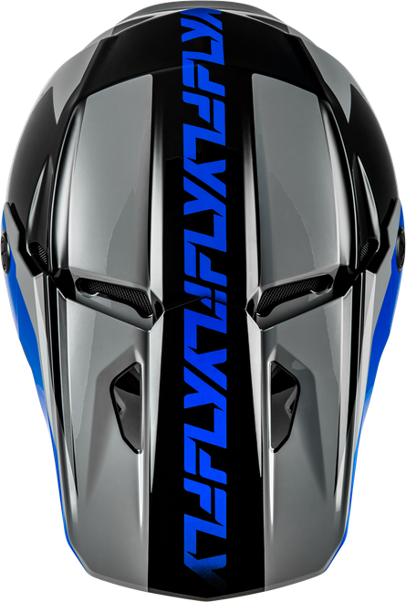 FLY RACING 73-8676S KINETIC CREST HELMET GREY/BLACK/BLUE SM