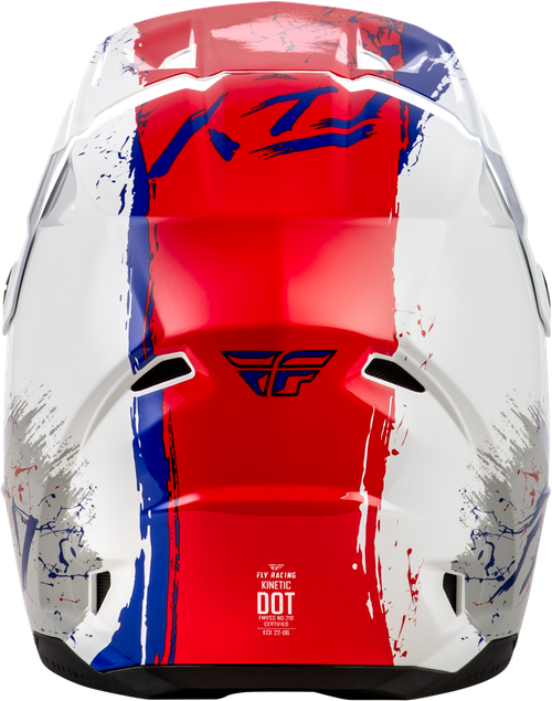 FLY RACING 73-8681YS YOUTH KINETIC DRIP HELMET RED/WHITE/BLUE YS